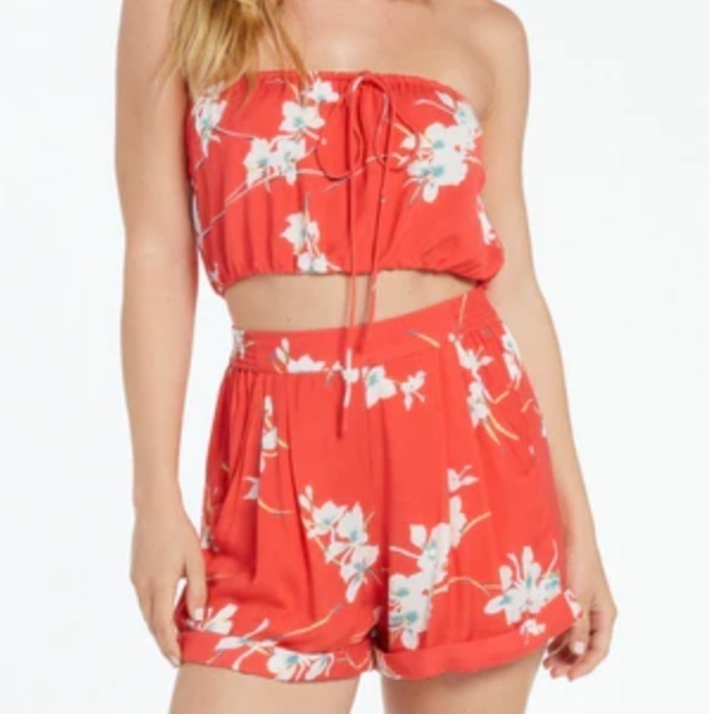 Volcom Wanna Have Sun Short High Rise Silky Viscose Relaxed Lightweight Flowy